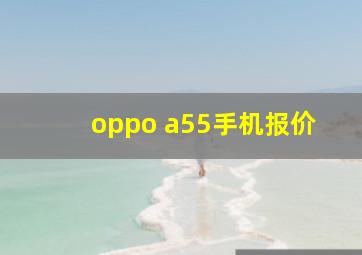 oppo a55手机报价